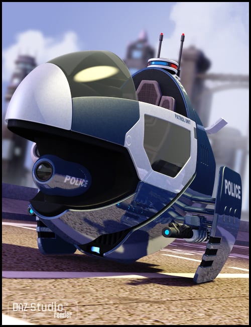 Interceptor Hover Bike by: , 3D Models by Daz 3D
