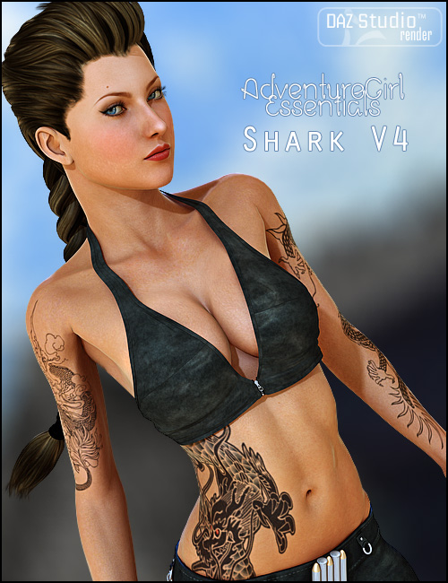 Adventure Girl Essentials: Shark V4 by: 4blueyes, 3D Models by Daz 3D