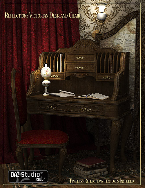 Reflections Victorian Desk by: LaurieS, 3D Models by Daz 3D