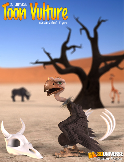 Toon Vulture by: 3D Universe, 3D Models by Daz 3D
