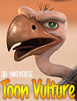 Toon Vulture by: 3D Universe, 3D Models by Daz 3D