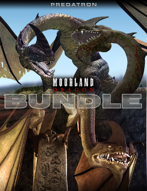 Moorland Dragon Bundle by: Predatron, 3D Models by Daz 3D