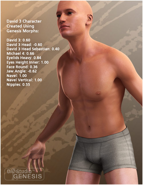 David 3 for Genesis David 3 for Genesis by: MallenLane, 3D Models by Daz 3D