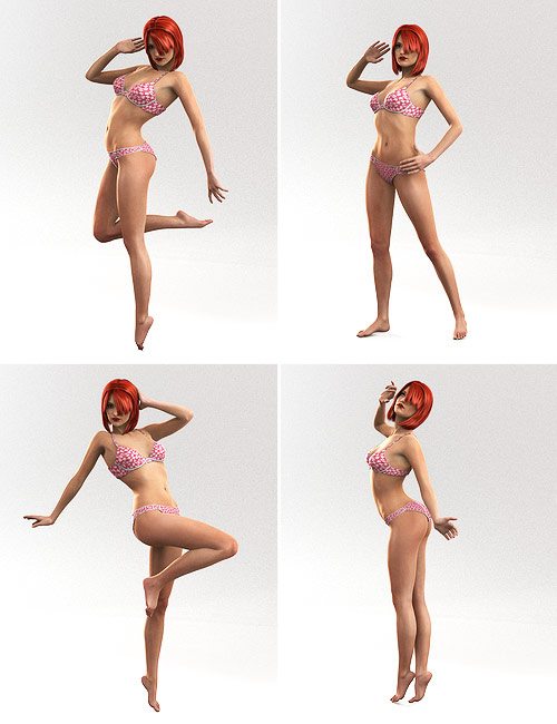 Pin Up Poses for V5 by: Val3dart, 3D Models by Daz 3D