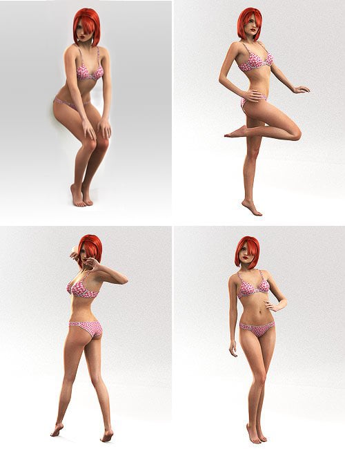 Pin Up Poses for V5 by: Val3dart, 3D Models by Daz 3D