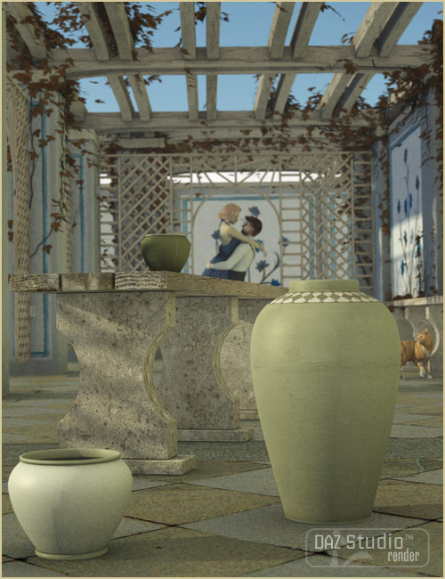 Checkered Amor Secret Garden Shaded Haven by: ForbiddenWhispersFWDesign, 3D Models by Daz 3D