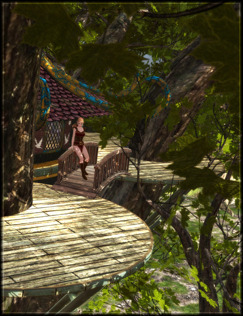 Elven Tree Home by: MABWillDupre, 3D Models by Daz 3D
