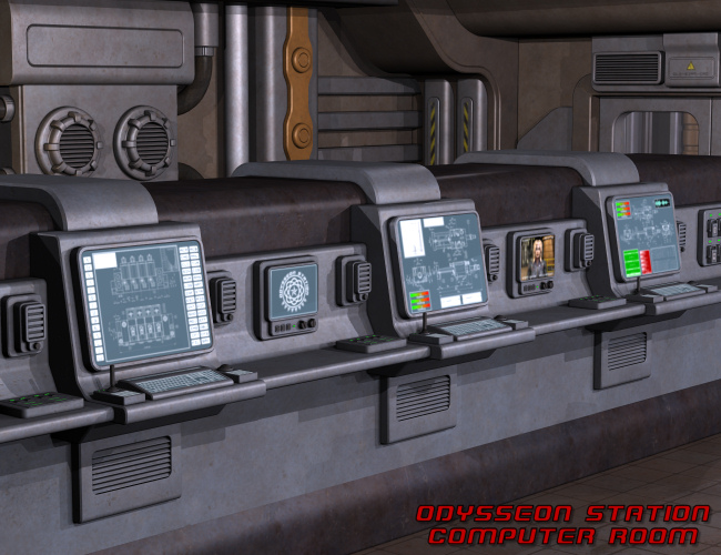 Odysseon Station Computer Room | Daz 3D