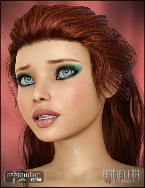Feather Hair by: goldtassel, 3D Models by Daz 3D