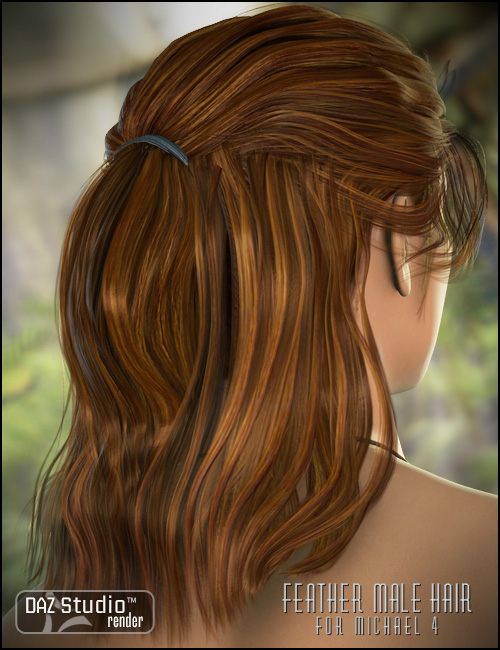 Feather Male Hair by: goldtassel, 3D Models by Daz 3D