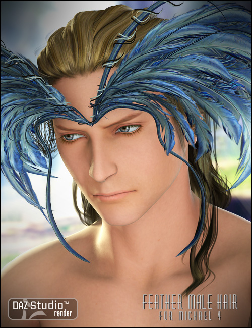 Feather Male Hair by: goldtassel, 3D Models by Daz 3D