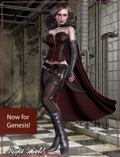 Roxana Yaroslavna, Vampire Lady For Genesis by: Barbara BrundonLuthbel, 3D Models by Daz 3D
