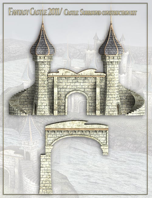 Fantasy Castle 2011 - Castle Surround by: LaurieS, 3D Models by Daz 3D