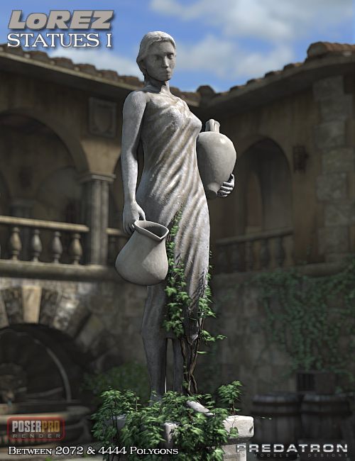 LoREZ Statues I by: Predatron, 3D Models by Daz 3D