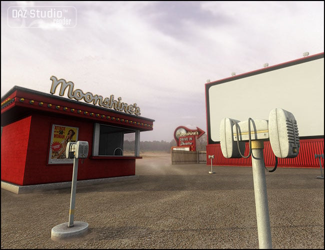 Moonshine's Drive-In Movie Theatre by: Jack Tomalin, 3D Models by Daz 3D