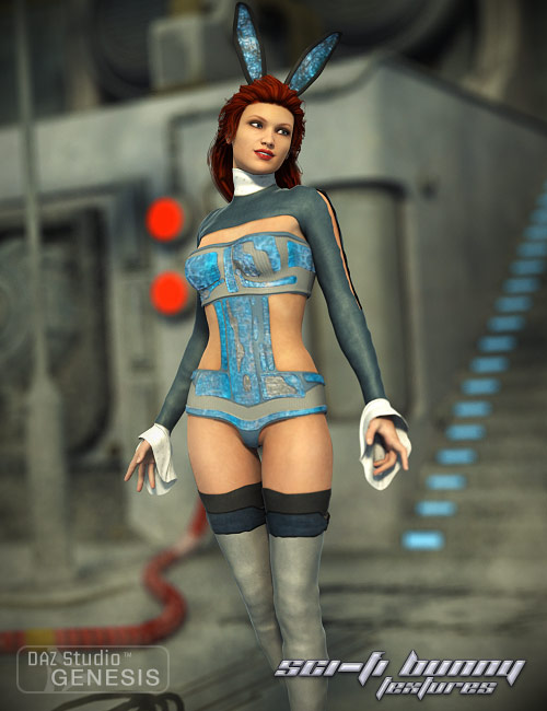 Scifi Bunny For Genesis Textures by: Sarsa, 3D Models by Daz 3D