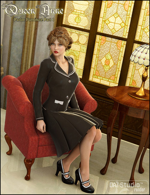Queen Anne Parlor Furniture Part 1 by: blondie9999, 3D Models by Daz 3D