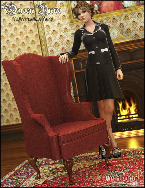 Queen Anne Parlor Furniture Part 2 by: blondie9999, 3D Models by Daz 3D