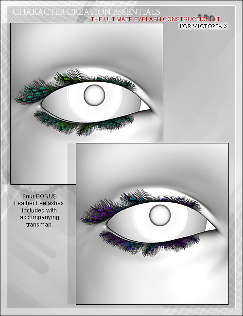 V5 Merchant Essentials Eyelashes V5 Merchant Essentials Eyelashes by: ForbiddenWhispers, 3D Models by Daz 3D