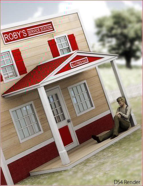 The Playhouse Collection: Roby's Service Station by: ForbiddenWhispersFWDesign, 3D Models by Daz 3D