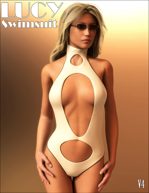 Lucy Swimsuit for V4 by: Elele, 3D Models by Daz 3D