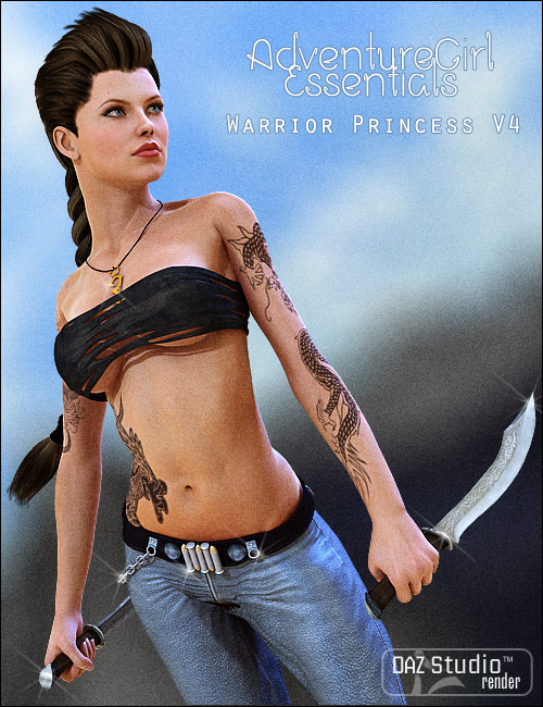 Adventure Girl Essentials: Warrior Princess V4 by: 4blueyes, 3D Models by Daz 3D