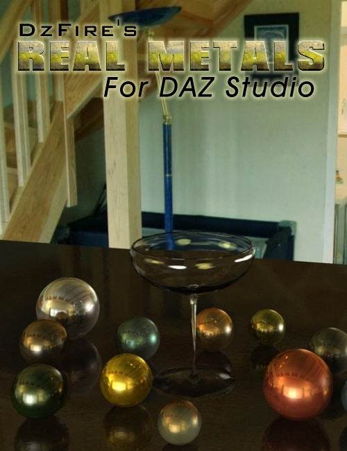 Real Metals for DAZ Studio by: DzFire, 3D Models by Daz 3D