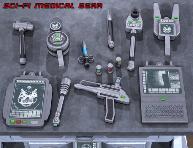 Sci Fi Medical Gear Sci Fi Medical Gear by: Nightshift3D, 3D Models by Daz 3D
