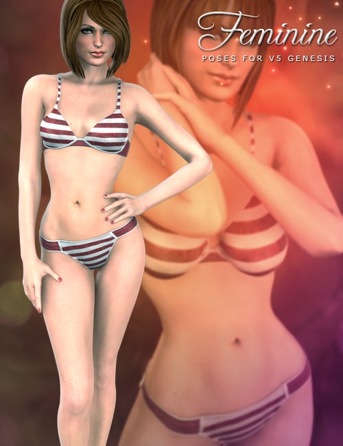 V5 Feminine Poses by: ironman13, 3D Models by Daz 3D