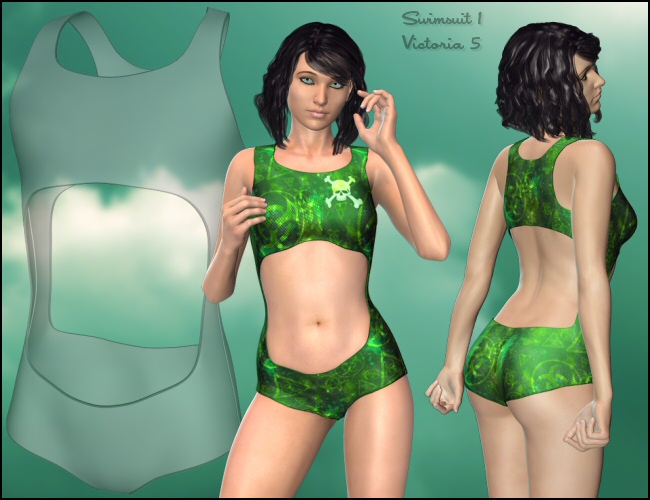 Wicked Beachwear by: Xena, 3D Models by Daz 3D