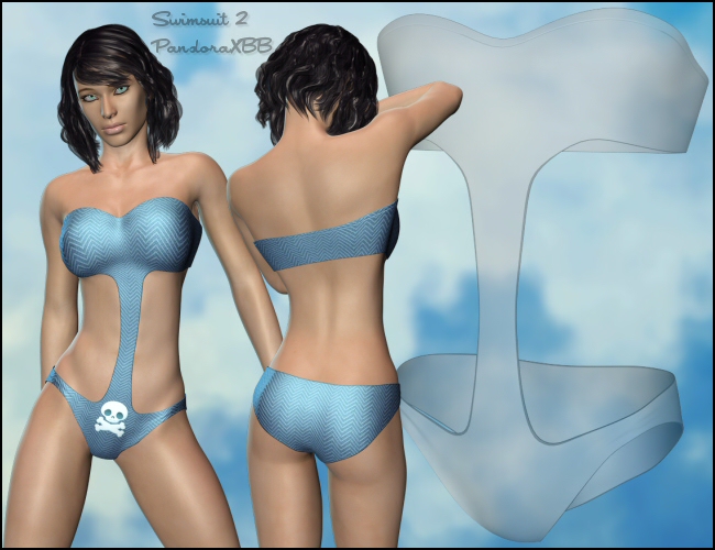 Wicked Beachwear by: Xena, 3D Models by Daz 3D