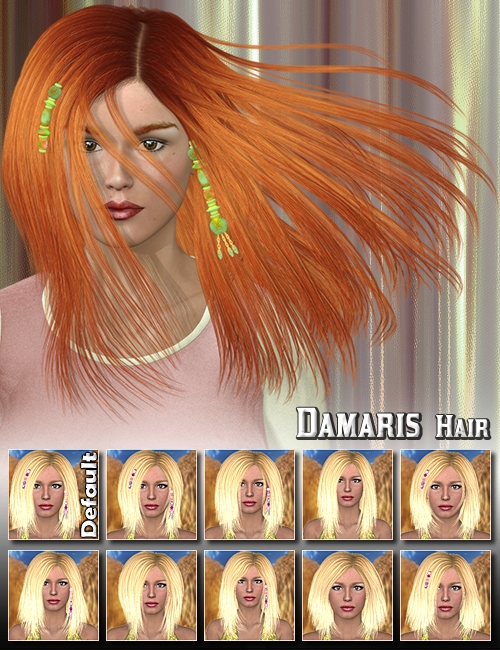 Damaris Hair by: 3DreamMairy, 3D Models by Daz 3D
