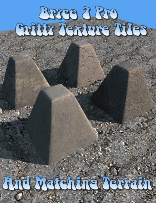 Bryce 7 Pro Gritty Texture Tiles and Matching Terrain by: David Brinnen, 3D Models by Daz 3D