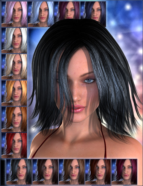 Pure Hair: Nightlife for Genesis by: , 3D Models by Daz 3D