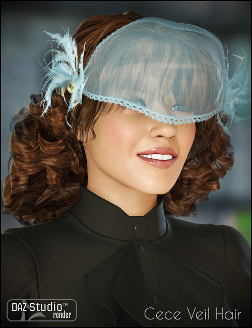 CeCe Veil Hair by: goldtassel, 3D Models by Daz 3D