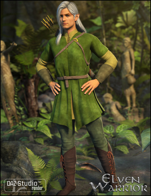 Elven Warrior for Genesis by: Ravenhair, 3D Models by Daz 3D