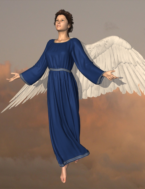 Angelic Dynamic Gown for V4 by: OptiTexKhory, 3D Models by Daz 3D