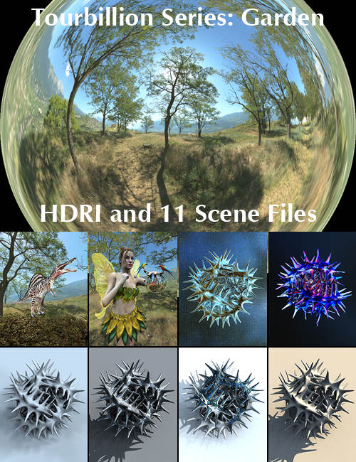 Tourbillion Garden HDRI and Scene Files by: HoroDavid Brinnen, 3D Models by Daz 3D