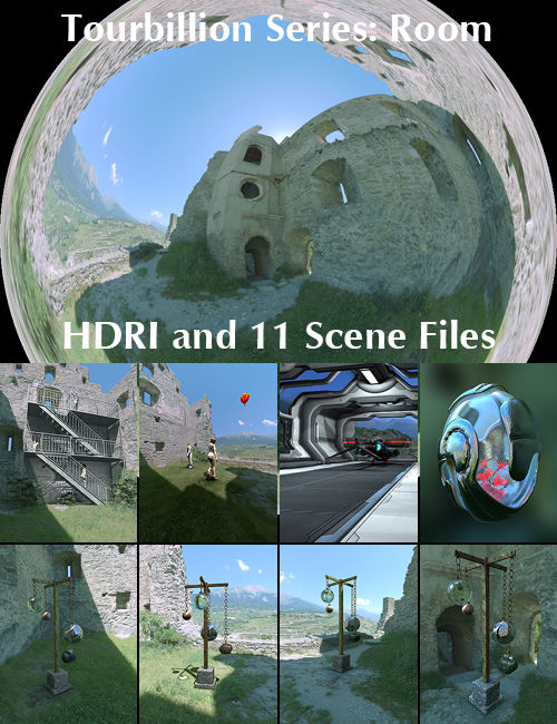Tourbillion Room HDRI and Scene Files by: HoroDavid Brinnen, 3D Models by Daz 3D