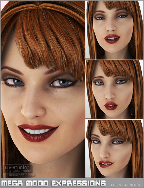 Mega Mood Expressions by: ironman13, 3D Models by Daz 3D