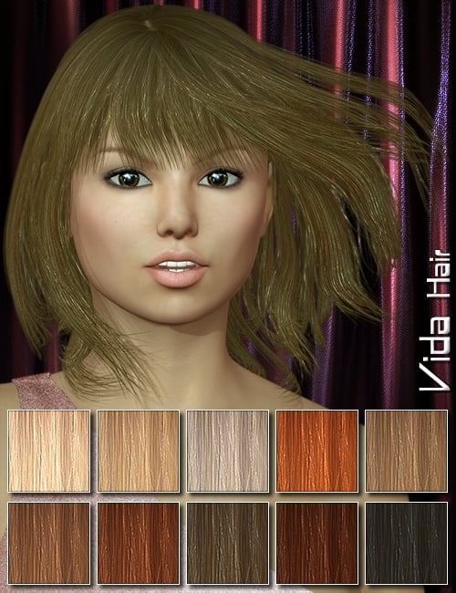 Vida Hair Vida Hair by: 3DreamMairy, 3D Models by Daz 3D