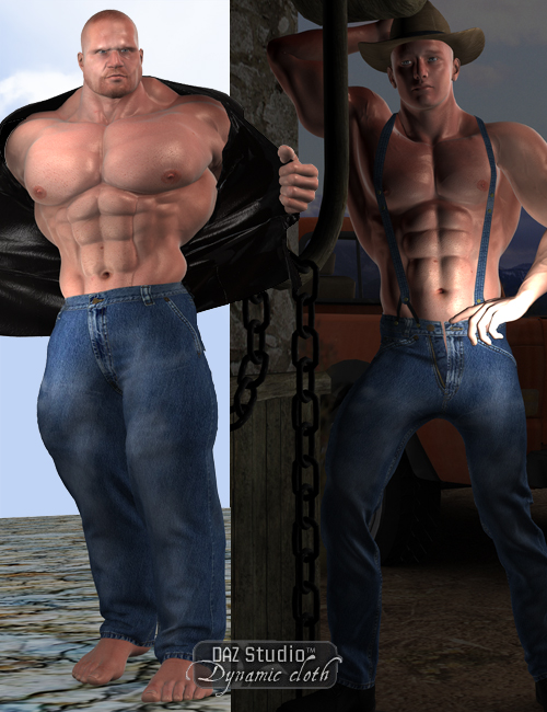 Dynamic M4 Jeans Suspenders & Monster Jeans Bundle by: SimonWMOptiTex, 3D Models by Daz 3D