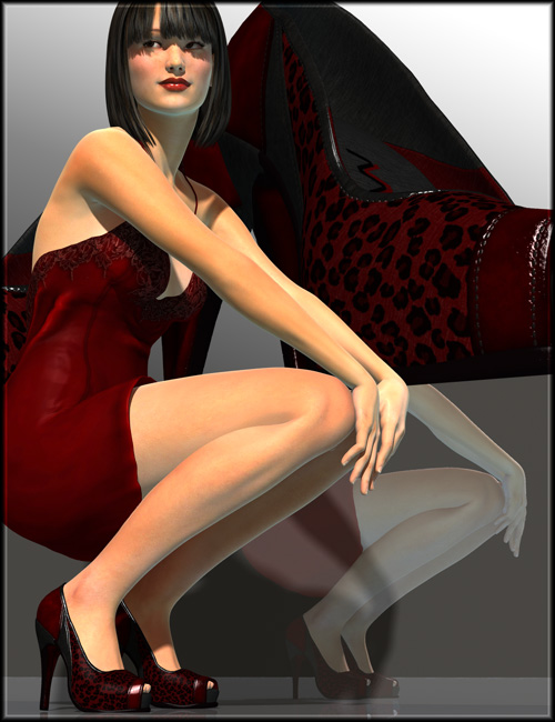 Open Toed Pumps for Genesis by: WillDupreMAB, 3D Models by Daz 3D