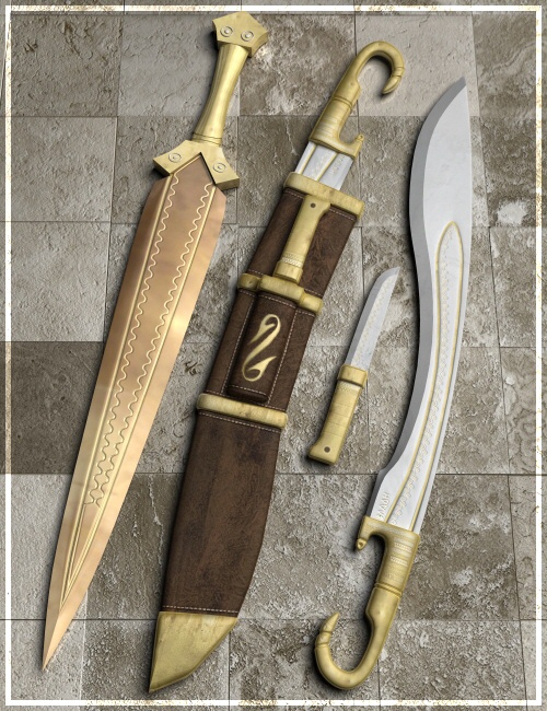 Ancient Blades by Merlin by: Merlin Studios, 3D Models by Daz 3D