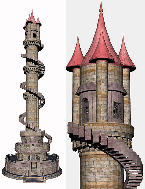 Tower of Karkardooma by: RajRaja, 3D Models by Daz 3D