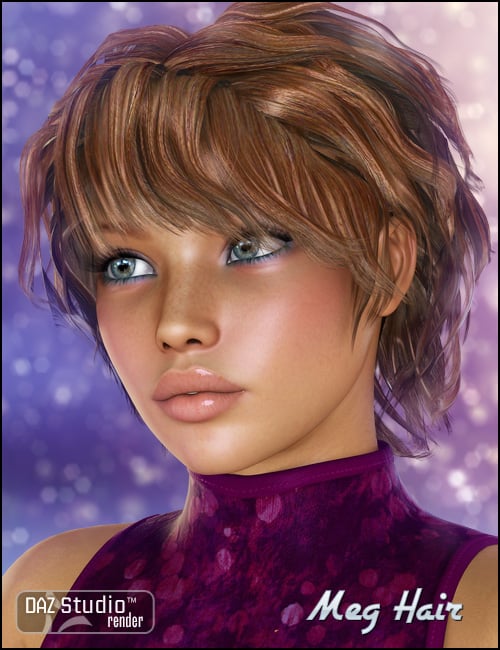 Meg Hair by: goldtassel, 3D Models by Daz 3D