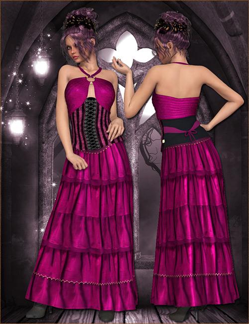 Purple Rain Outfit by: SWAM, 3D Models by Daz 3D