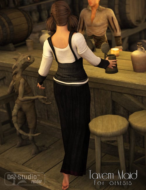 Tavern Maid by: Barbara Brundon, 3D Models by Daz 3D