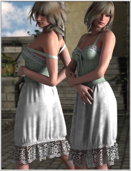 Corset Dress for V5 by: OptiTex, 3D Models by Daz 3D