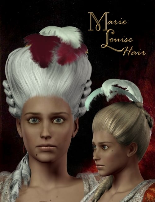 Marie Louise Hair and Wig by: Neftis3D, 3D Models by Daz 3D